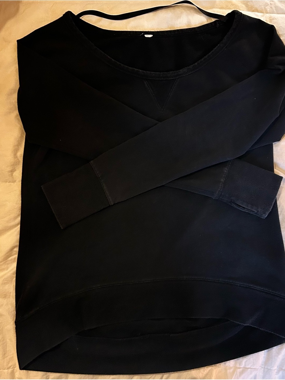 Lululemon Loop Back Crew Black Crewneck Sweatshirt - Picture 3 of 5